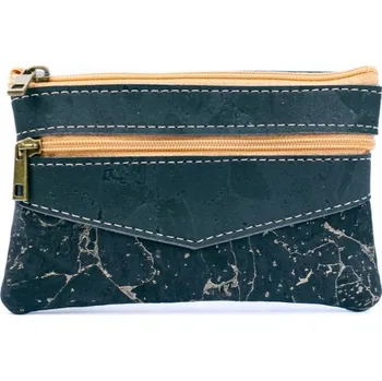 Kabelka Korková kapsička se dvěma přihrádkami - Černá