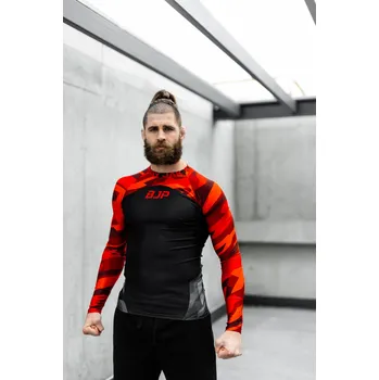 Oblečení pro bojové sporty Sportovní Rashguard s dlouhým rukávem BJP Velikost: S