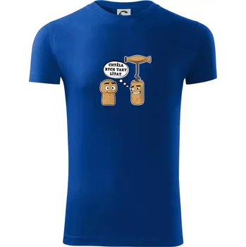 Pánské oblečení Zátka - chtěla bych taky lítat - Viper FIT - Pánské zůžené tričko - 3XL ( Královská modrá )