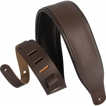 Kytarový popruh Levy's Amped Leather Dark Brown Kytarový pás