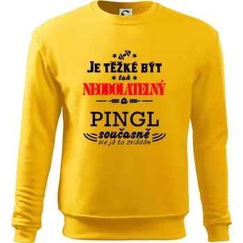 Pánská mikina Je těžké být neodolatelný pingl - Mikina Essential pánská - XL ( Žlutá )
