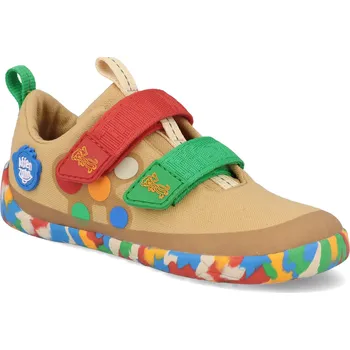 Barefoot dětské tenisky Affenzahn - Sneaker Cotton Happy AFF 10 let béžové Velikost: 23