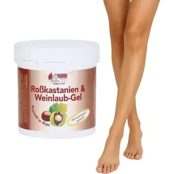 Péče o nohy Kaštanový gel s vinným listem na unavené nohy, žíly a křečové žíly - 250 ml