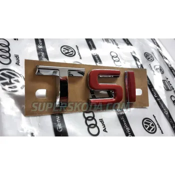 Polep vozidla 3D emblém - TSI červené pro rok 13-17