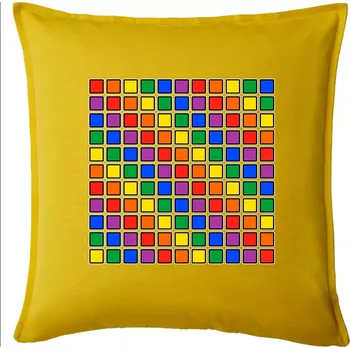 Polštář LGBT duhový čtverec - Polštář 50x50 - 50x50 - Pouze potah ( Žlutá )