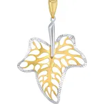 Zlatý přívěsek Silvaria list ze žlutého a bílého zlata FNN21531PGYW
