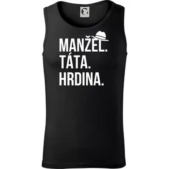 Manžel táta hrdina - Tílko pánské Core - S ( Černá )