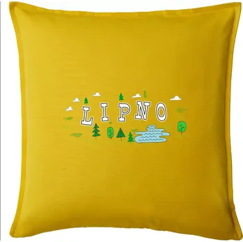 Polštář Jezero Lipno - Polštář 50x50 - 50x50 - Pouze potah ( Žlutá )