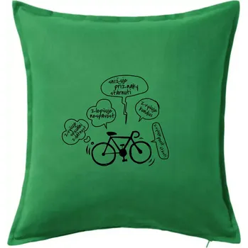 Polštář Výhody cyklistiky - Polštář 50x50 - 50x50 - Pouze potah ( Středně zelená )