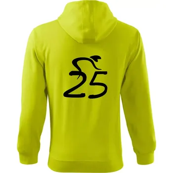 Pánská móda Cyklista slaví pětadvacítku (25) - Mikina s kapucí na zip trendy zipper - S ( Limetková )