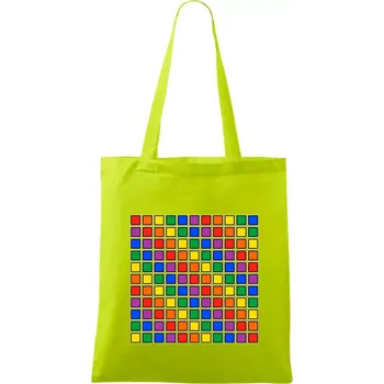 LGBT duhový čtverec - Taška bavlněná - 42 x 38 cm ( Limetková )
