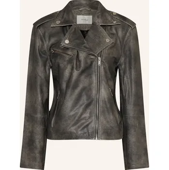 Dámský blejzr Gestuz Dámská Kožená Bunda Gznaomi, tmavě šedá, 38