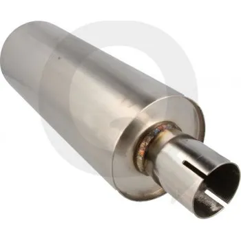 Výfuková trubka QSP - středový tlumič výfuku nerez kulatý 50,8mm