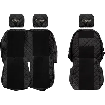 Ochranný autopotah Potahy sedadel (1+2) - Elegance Q, IVECO DAILY VI (01.2015-12.2023) - Dvojité sedadlo spolujezdce 1+2