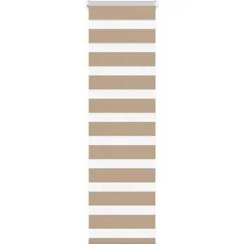 vidaXL Zebra roleta 45x100 cm šířka látky 40,9 cm polyester [4014718] Barva: sand brown