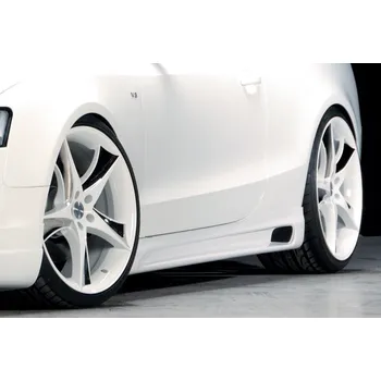 PC tuning Rieger boční práh mont. strana levá pro Audi A5 B8, B81 kabriolet, kupé vč. faceliftu, r.v. 06/07-07/11, 10/11-06/16, plast ABS bez povrchové úpravy, s prolisem a výřezem