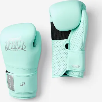 Boxerské rukavice DOMYOS Boxerské tréninkové rukavice s ergonomickou pěnou 14 OZ ZELENÁ