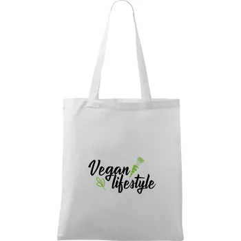 Vegan lifestyle - Taška bavlněná - 42 x 38 cm ( Bílá )