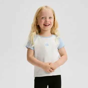 Reserved - Tričko z žebrovaného úpletu - bleděmodrá - 548FT-05X - 548FT-05X-116