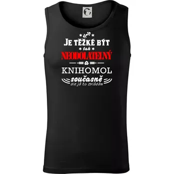 Je těžké být neodolatelný knihomol - Tílko pánské Core - M ( Černá )