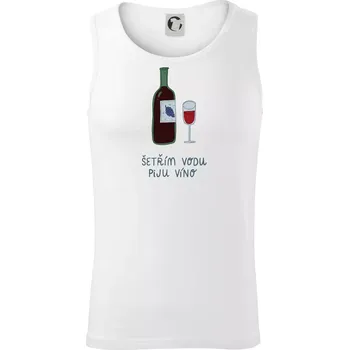 Šetřím vodu piju víno (studio-arte.cz) - Tílko pánské Core - S ( Bílá )