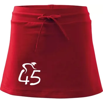 Dámská sukně Cyklista slaví pětačtyřicítku (45) - Sportovní sukně - two in one - XL ( Červená )