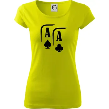 Poker AA - Dámské triko Pure - XL ( Limetková )