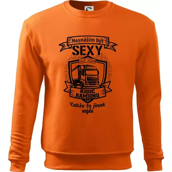 Pánská mikina Nesnáším být sexy - Řidič kamionu ERB - Mikina Essential pánská - S ( Oranžová )