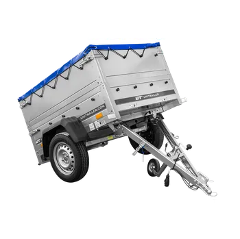 Přívěs Garden Trailer 150 KIPP s BIS bočnicemi a modrou plachtou