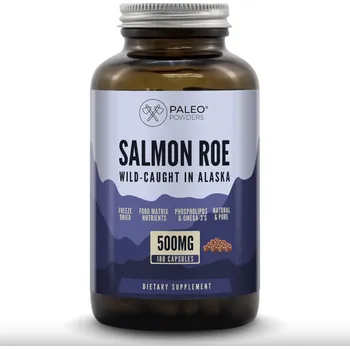 Speciální výživa Paleo Powders Divoké lososí jikry, 180 kapslí