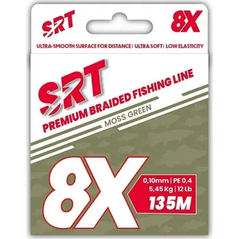 Sert splétaná šnůra 8X SRT Moss Green 135M - Sert splétaná šnůra 8X SRT Moss Green 135M|0,16mm/9,09kg