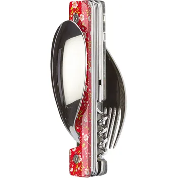 Kempingové nádobí Kapesní multifunkční příbor Akinod 13h25 Heliantheme rouge