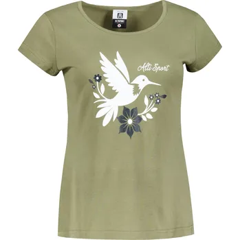 Dámská móda Dámské triko s krátkým rukávem ALTISPORT ALW192122 KHAKI L