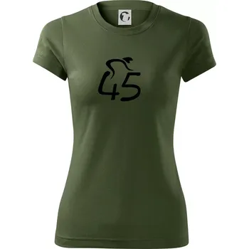 Dámské tričko Cyklista slaví pětačtyřicítku (45) - Dámské Fantasy sportovní (dresovina) - L ( Khaki )