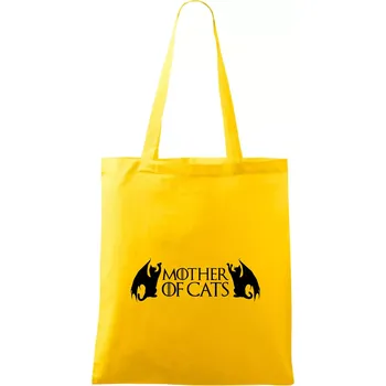 Mother of cats - draci - Taška bavlněná - 42 x 38 cm ( Žlutá )