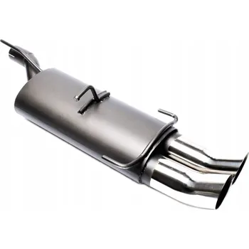 Zadní díl výfuku TA Technix sportovní výfuk - Opel Astra F hatchback 3/5dvéř. (91-98), 2x 90 mm DTM zahnutá nerezová koncovka bez pertlu