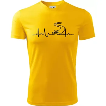 Chlapecké tričko EKG silniční cyklistika - Dětské triko sportovní (dresovina) - 134 cm/8 let ( Žlutá )
