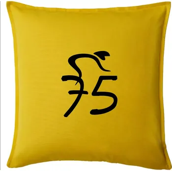 Polštář Cyklista slaví pětasedmdesátku (75) - Polštář 50x50 - 50x50 - Pouze potah ( Žlutá )