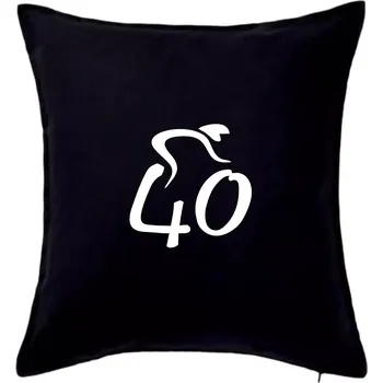Polštář Cyklista slaví čtyřicítku (40) - Polštář 50x50 - 50x50 - Pouze potah ( Černá )