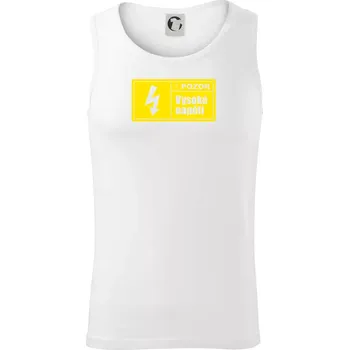 Pozor vysoké napětí - Tílko pánské Core - L ( Bílá )