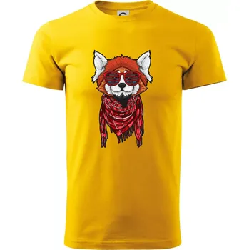Červená panda hipster - Triko extra velké (5-8XL) - 7XL ( Žlutá )