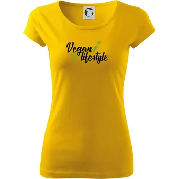 Dámské tričko Vegan lifestyle - Dámské triko Pure - XS ( Žlutá )