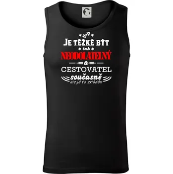 Pánské termoprádlo Je těžké být neodolatelný cestovatel - Tílko pánské Core - L ( Černá )
