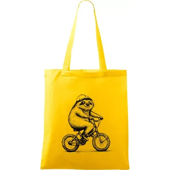 Lenochod na kole - Taška bavlněná - 42 x 38 cm ( Žlutá )