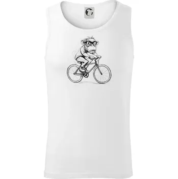 Opice s brýlemi na kole - Tílko pánské Core - M ( Bílá )