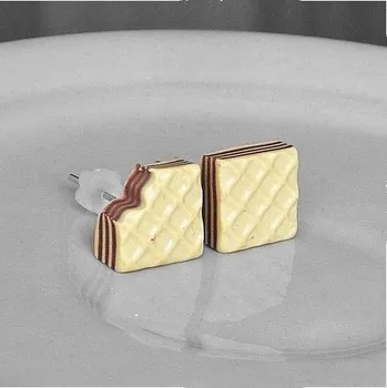 Náušnice CircusMind Sladké náušnice pecky Fimo - sušenky S2338