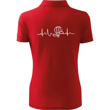 Pánská košile EKG létání balonem - Polokošile dámská Pique Polo - 3XL ( Červená )