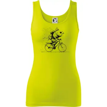 Dámské tričko Ryba na kole - Dámské tílko - L ( Limetková )