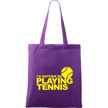 Playing tennis - Taška bavlněná - 42 x 38 cm ( Fialová )