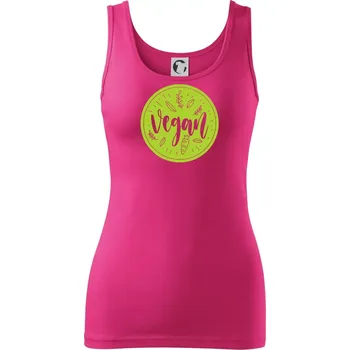 Dámské tričko Vegan zelenina v kruhu - Dámské tílko - XL ( Purpurová )